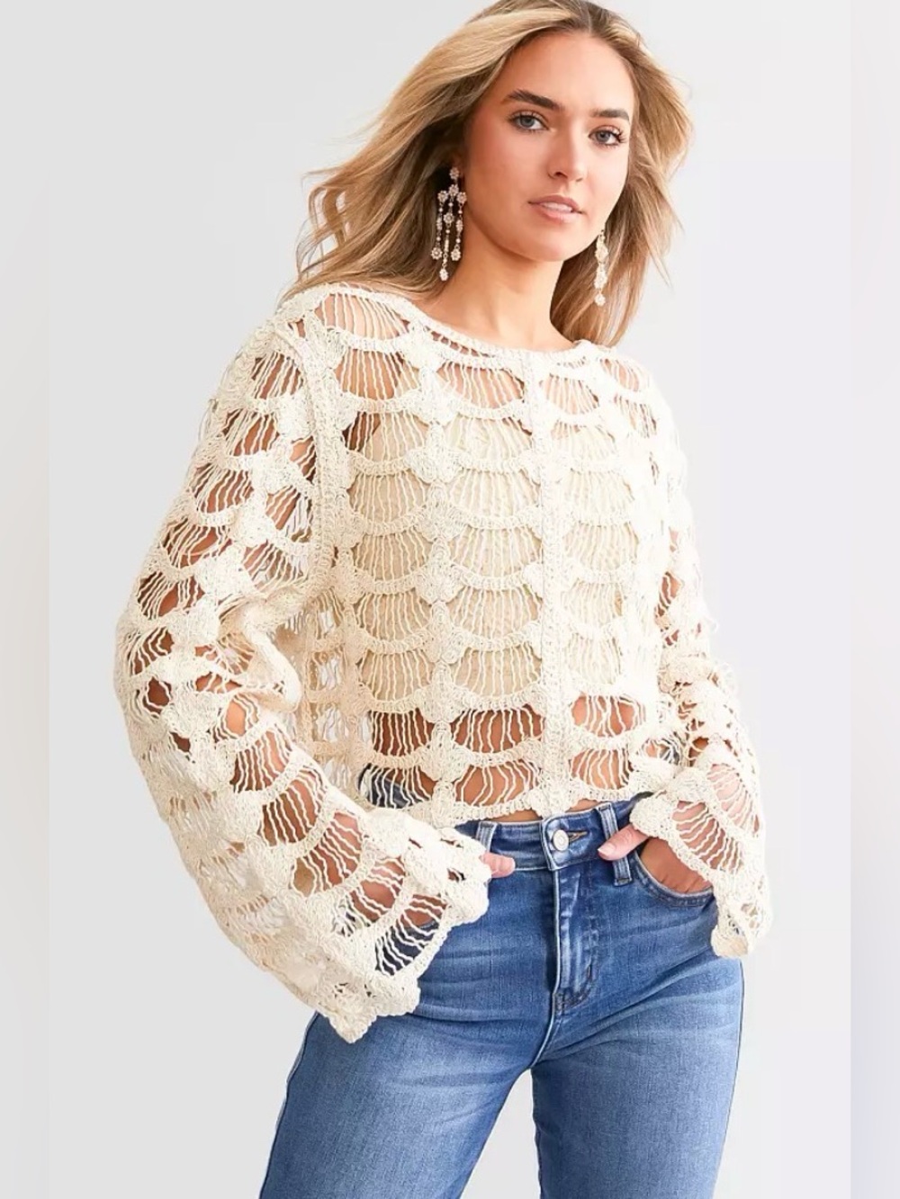 Willow & Root Open Stitch Top